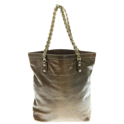 Gucci Horsebit Chain Tote Handbag Brown Leather 154980 Gold Hardware