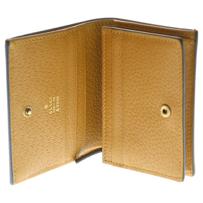 Gucci X Disney Compact Wallet Coin Case Brown Leather 602534 Gold Hardware