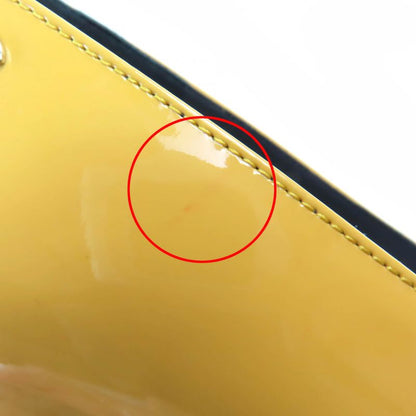 CHANEL 2023 G45053 Patent Leather Coco Mark Bicolor Pumps Yellow Black 37 With