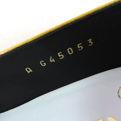 CHANEL 2023 G45053 Patent Leather Coco Mark Bicolor Pumps Yellow Black 37 With