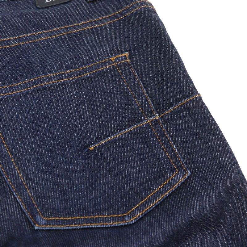 DIOR Homme 863ds11a4210 Leather Button Fly Skinny Denim Pants With Logo Patch