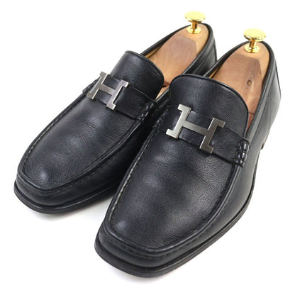 Hermes Vintage Constance Leather U-tip Penny Shoes With H Logo