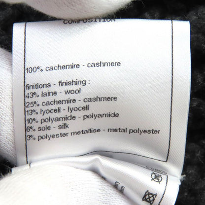 CHANEL P72932 100% Cashmere Coco Mark Bijoux Button Low Gauge Knit Cardigan