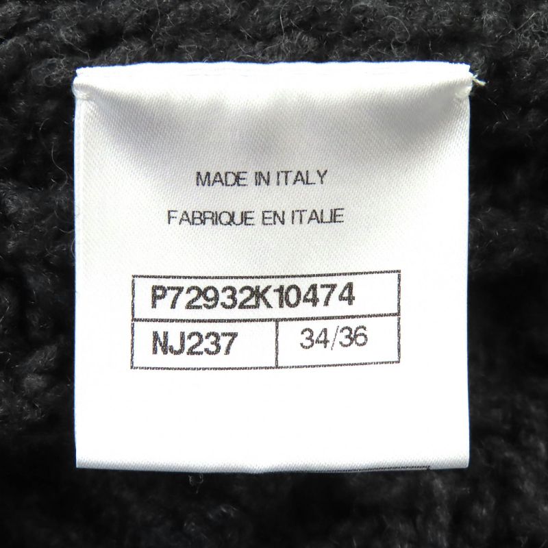 CHANEL P72932 100% Cashmere Coco Mark Bijoux Button Low Gauge Knit Cardigan