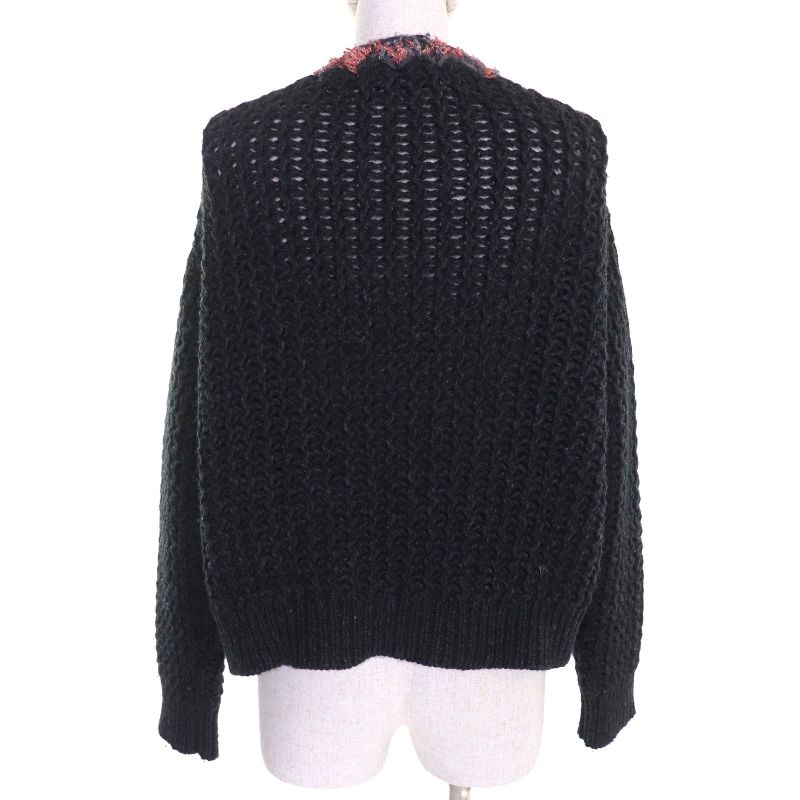 CHANEL P72932 100% Cashmere Coco Mark Bijoux Button Low Gauge Knit Cardigan