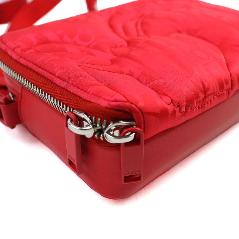 DIOR Christian DIOR 2esbc119ray Leather Use Oblique Quilted Bunny Messenger Bag Shoulder Bag