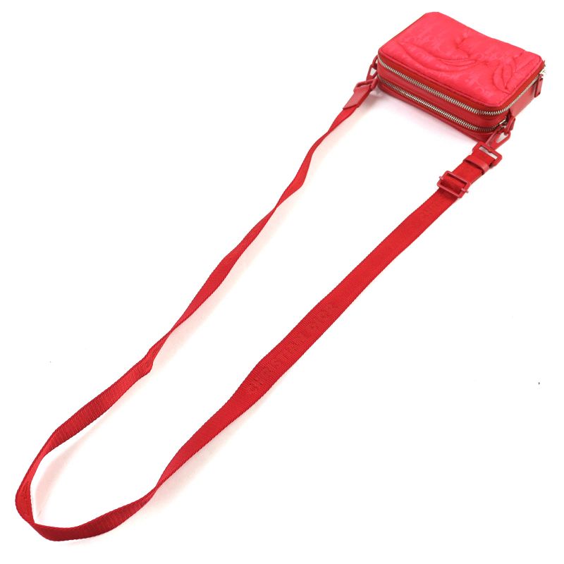 DIOR Christian DIOR 2esbc119ray Leather Use Oblique Quilted Bunny Messenger Bag Shoulder Bag