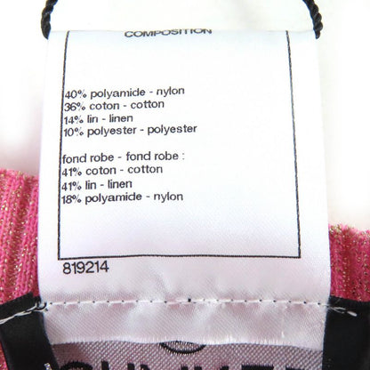 CHANEL P53314 Coco Mark Part All Over Pattern Sleeveless Knit Cami Dress Pink