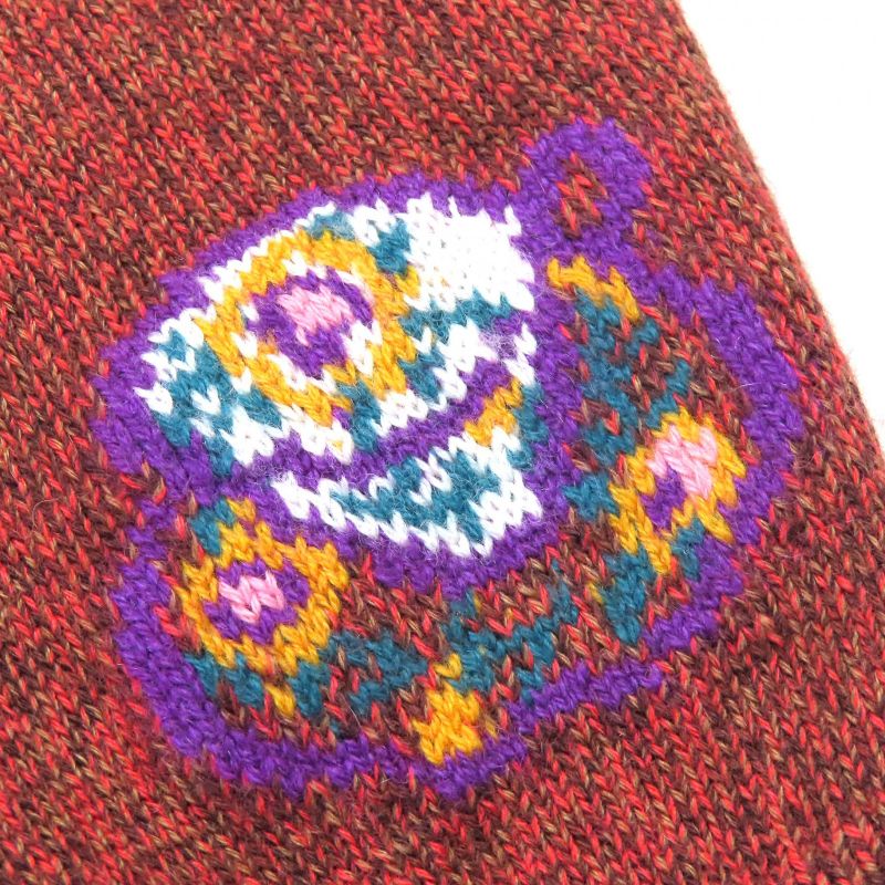 CHANEL 2024 P77589 94% Cashmere Lion Buttons Teacup Pot Floral Pattern Long