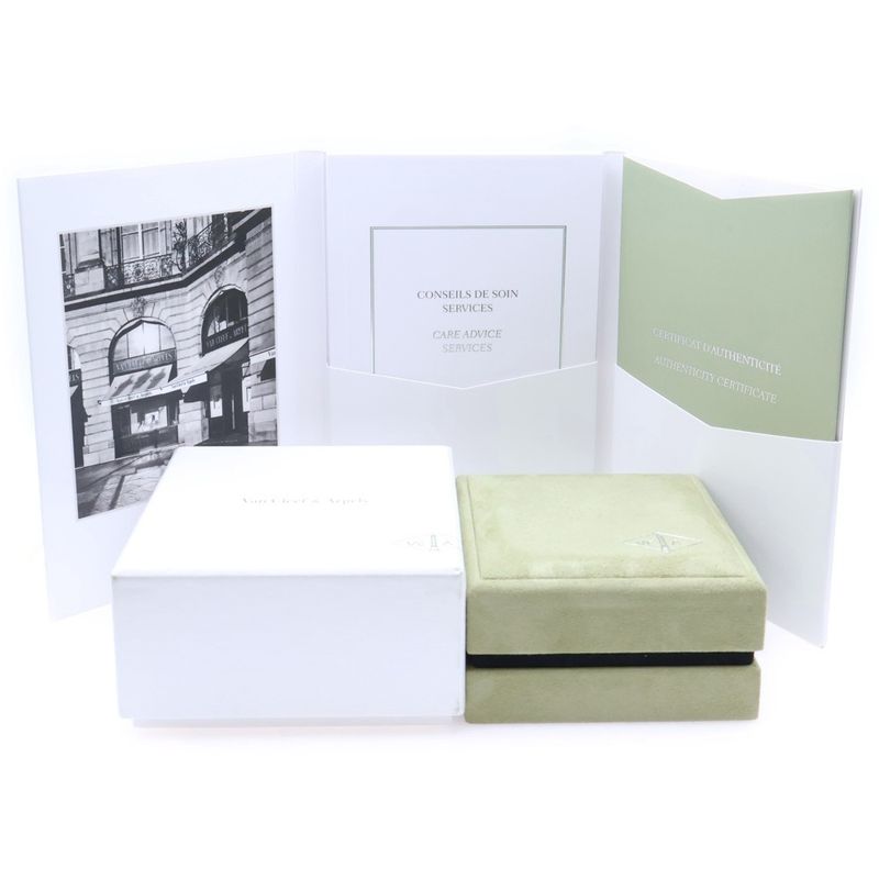 Van Cleef & Arpels Frivolle Mini 3 Flower 3P Diamond Necklace Yellow Gold