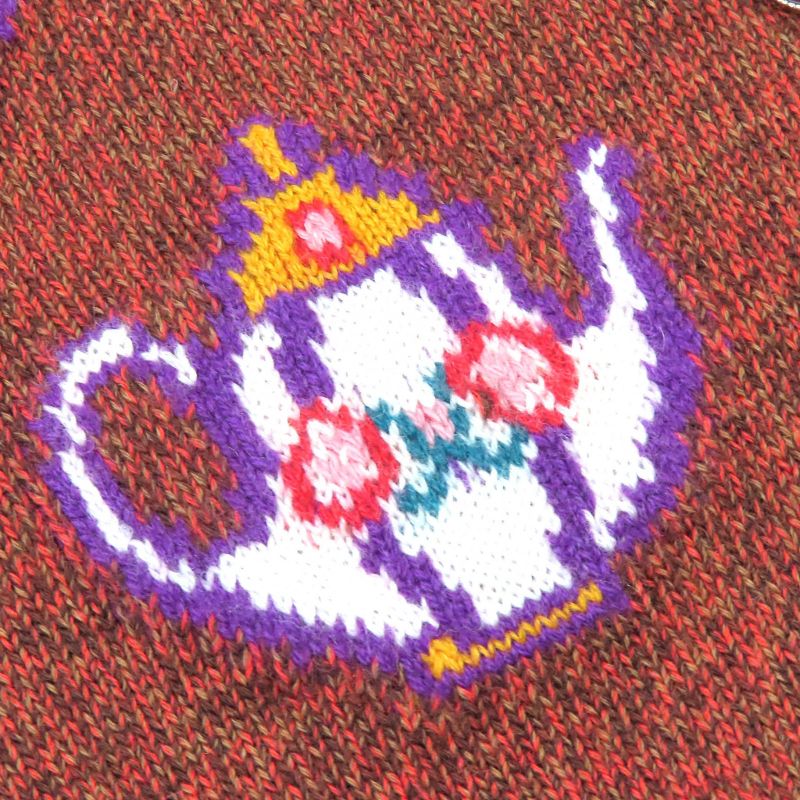 CHANEL 2024 P77589 94% Cashmere Lion Buttons Teacup Pot Floral Pattern Long