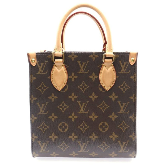 Louis Vuitton Monogram Sac Pla BB 2WAY Bag Handbag Tote Bag Shoulder Bag Brown