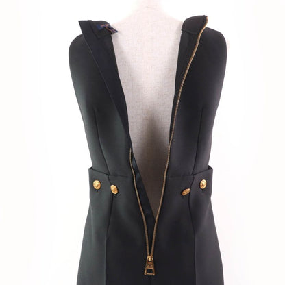 Louis Vuitton Mikado Playsuit Wool Silk Blend 2023 1abcwk Overalls 34 Regular