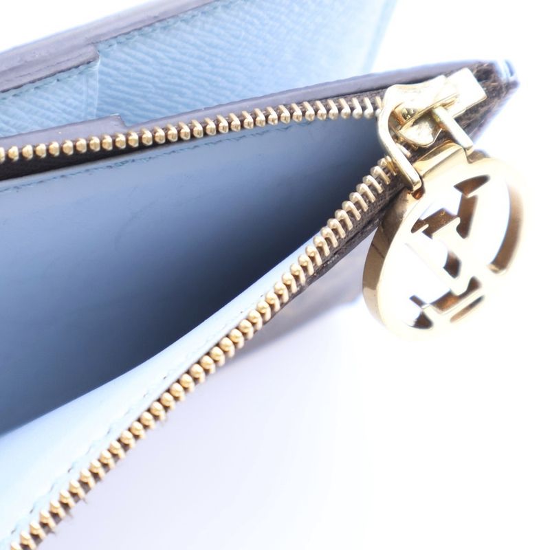 Louis Vuitton Monogram Portefeuille Lisa Blue Olympe Leather Compact Wallet