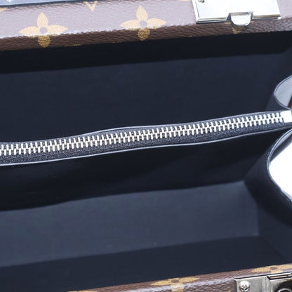 Louis Vuitton Monogram Macassar Clutch Box Shoulder Bag Mini Bag Brown X Black