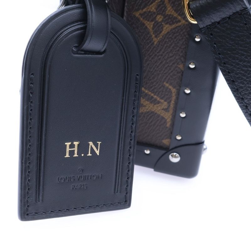 Louis Vuitton Monogram Macassar Clutch Box Shoulder Bag Mini Bag Brown X Black