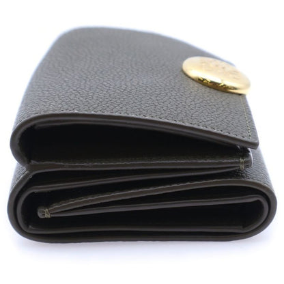 Loewe Pebble Anagram Trifold Wallet Compact Wallet Trifold Wallet Khaki Green