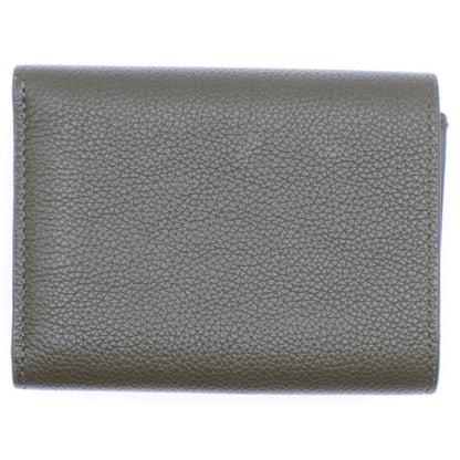 Loewe Pebble Anagram Trifold Wallet Compact Wallet Trifold Wallet Khaki Green