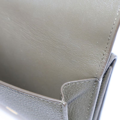 Loewe Pebble Anagram Trifold Wallet Compact Wallet Trifold Wallet Khaki Green