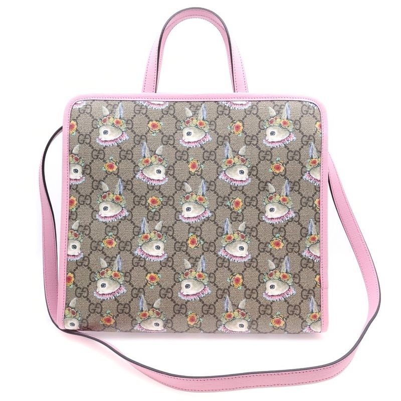 Gucci GG Supreme Childrens Yuko Higuchi 2way Bag Handbag Shoulder Bag Tote Bag