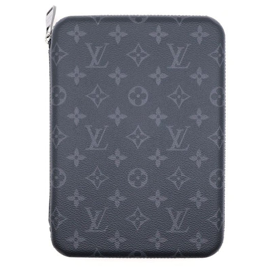 Louis Vuitton Monogram Eclipse Ipadcabas - Box Second Bag Card Case Black PVC