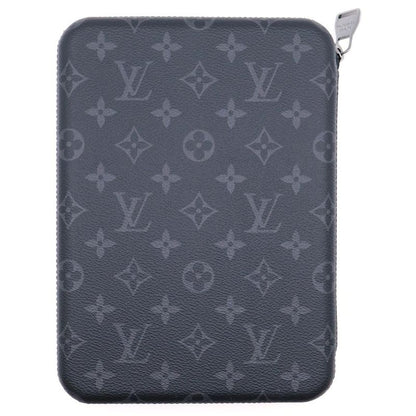 Louis Vuitton Monogram Eclipse Ipadcabas - Box Second Bag Card Case Black PVC