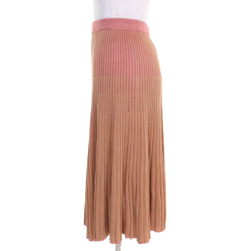 Gucci 2022 707738 Lovelight Long Pleated Skirt Pinkish XS With Hangers