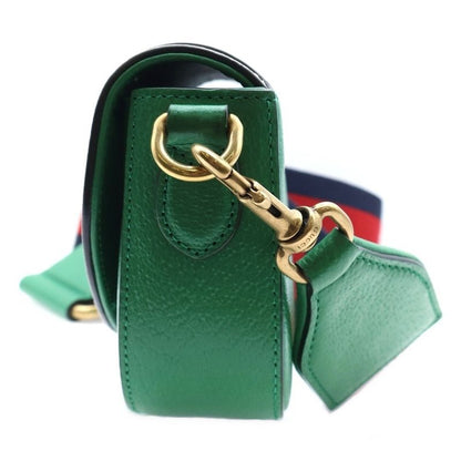 Gucci X Adidas Trefoil Embossed Logo Leather Webline Shoulder Bag Gold Hardware