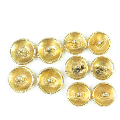 CHANEL Vintage Coco Mark Buttons Metal Buttons 4 Large And 6 Small Set Of 10