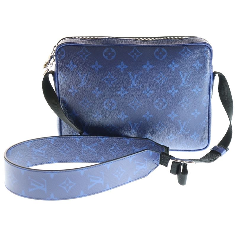Louis Vuitton Taiga Lama Outdoor Messenger PM Shoulder Bag Cobalt Blue M30242