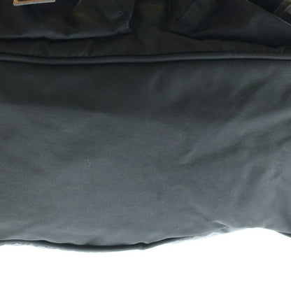 Prada Triangle Plate Backpack Sac Shoulder Bag Black Tessuto Bz0001 Silver