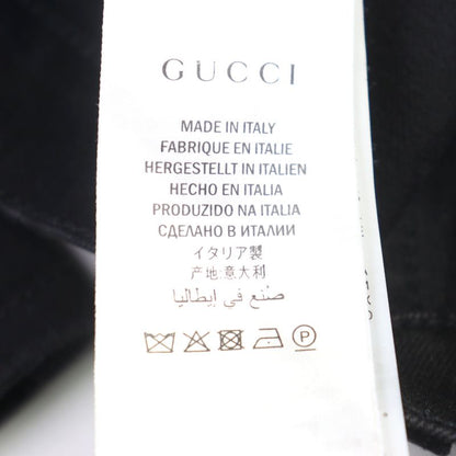 Gucci 544678 Classic Skinny Jeans With Logo Patch Denim Pants Black 30 Made In