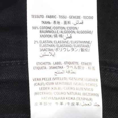 Gucci 544678 Classic Skinny Jeans With Logo Patch Denim Pants Black 30 Made In