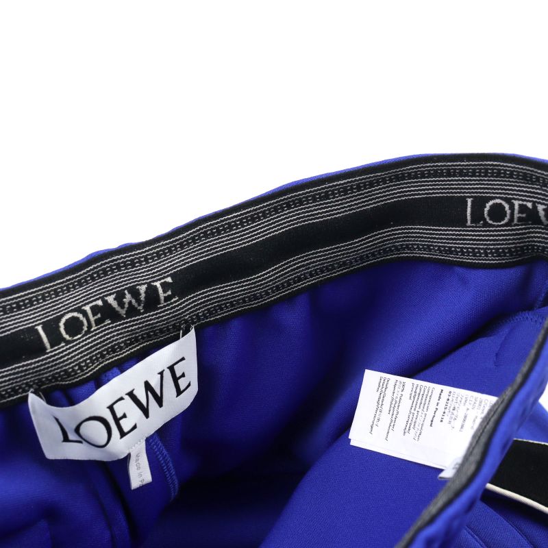 LOEWE H526y04x35 Anagram Sideline Drawcorded Track Long Pants Blue 44 Genuine