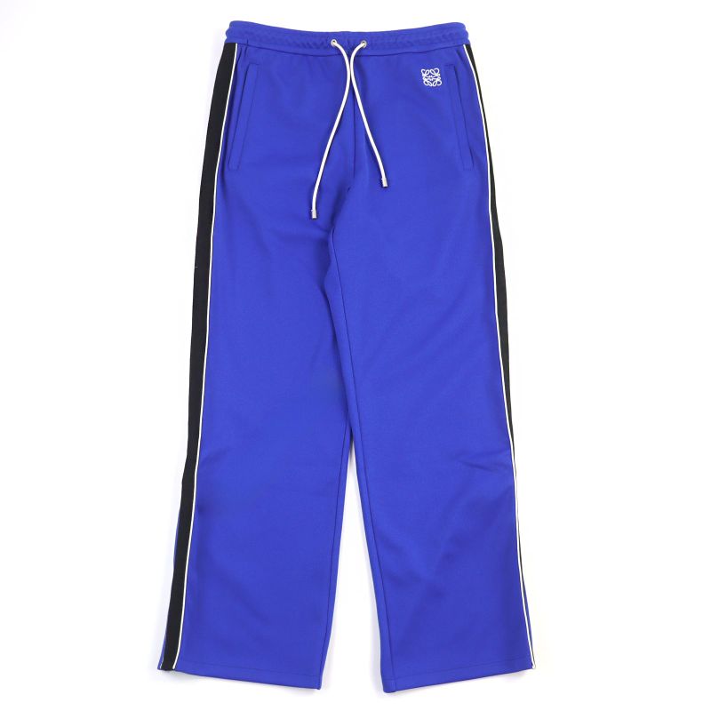 LOEWE H526y04x35 Anagram Sideline Drawcorded Track Long Pants Blue 44 Genuine