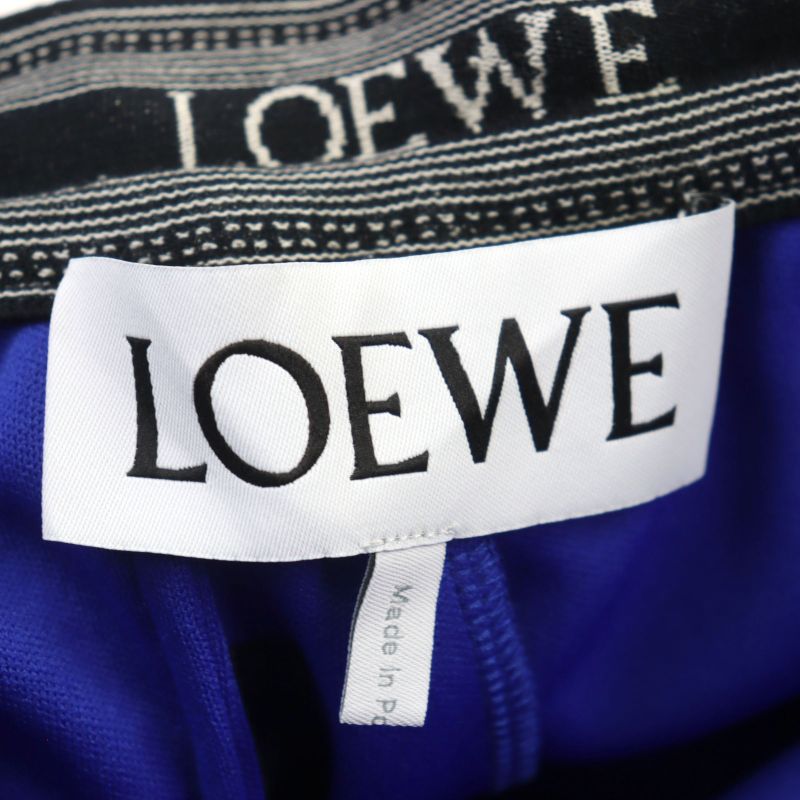 LOEWE H526y04x35 Anagram Sideline Drawcorded Track Long Pants Blue 44 Genuine