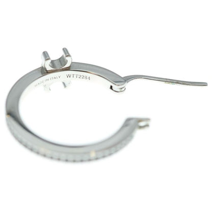 Celine Triomphe Sparkle Hoop Earrings Women's Silver 461db6bzi