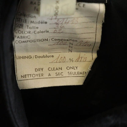 Chanel Coco Mark Button Quilted Collarless Short Jacket Black Women