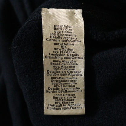 Hermes Leather Patch Stitch Design Pullover Sweatshirt Hoodie Navy