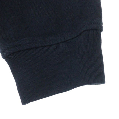 Hermes Leather Patch Stitch Design Pullover Sweatshirt Hoodie Navy