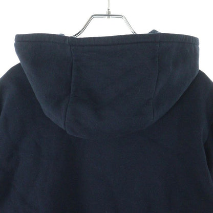 Hermes Leather Patch Stitch Design Pullover Sweatshirt Hoodie Navy