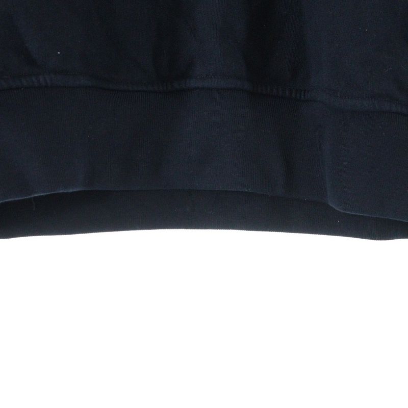 Hermes Leather Patch Stitch Design Pullover Sweatshirt Hoodie Navy