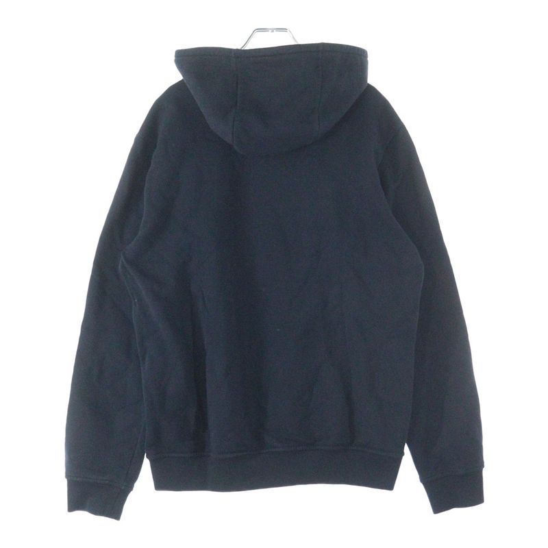 Hermes Leather Patch Stitch Design Pullover Sweatshirt Hoodie Navy