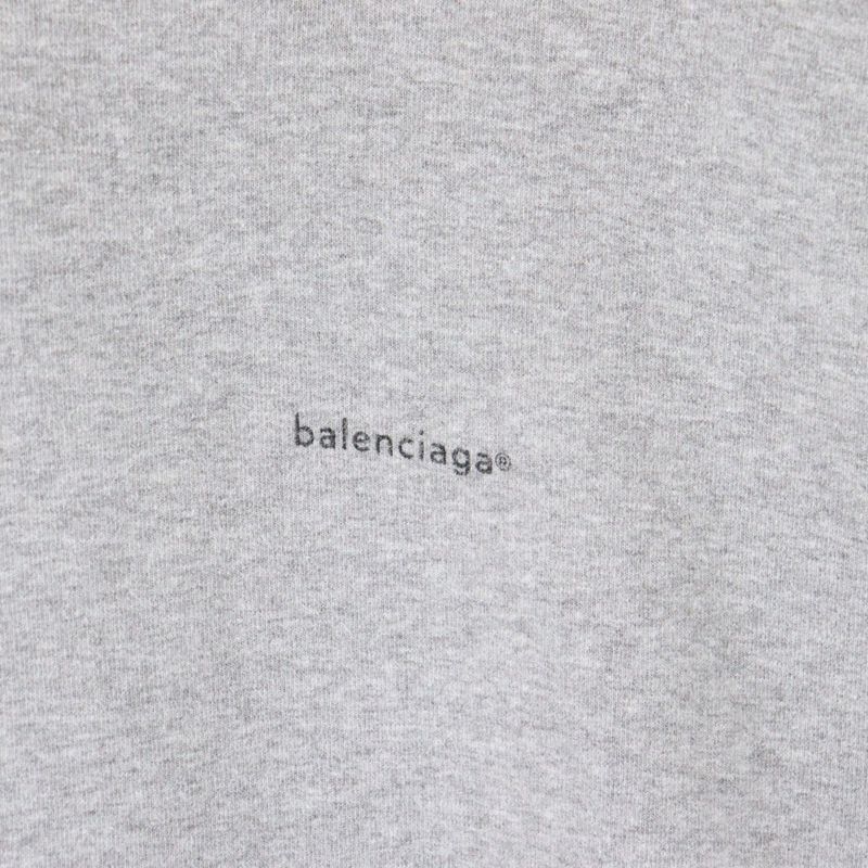 Balenciaga Logo Hoodie Logo Print Pullover Sweatshirt Hoodie Grey 481985 Ttk14