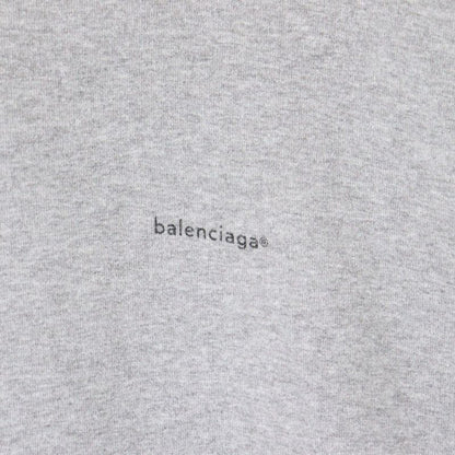 Balenciaga Logo Hoodie Logo Print Pullover Sweatshirt Hoodie Grey 481985 Ttk14
