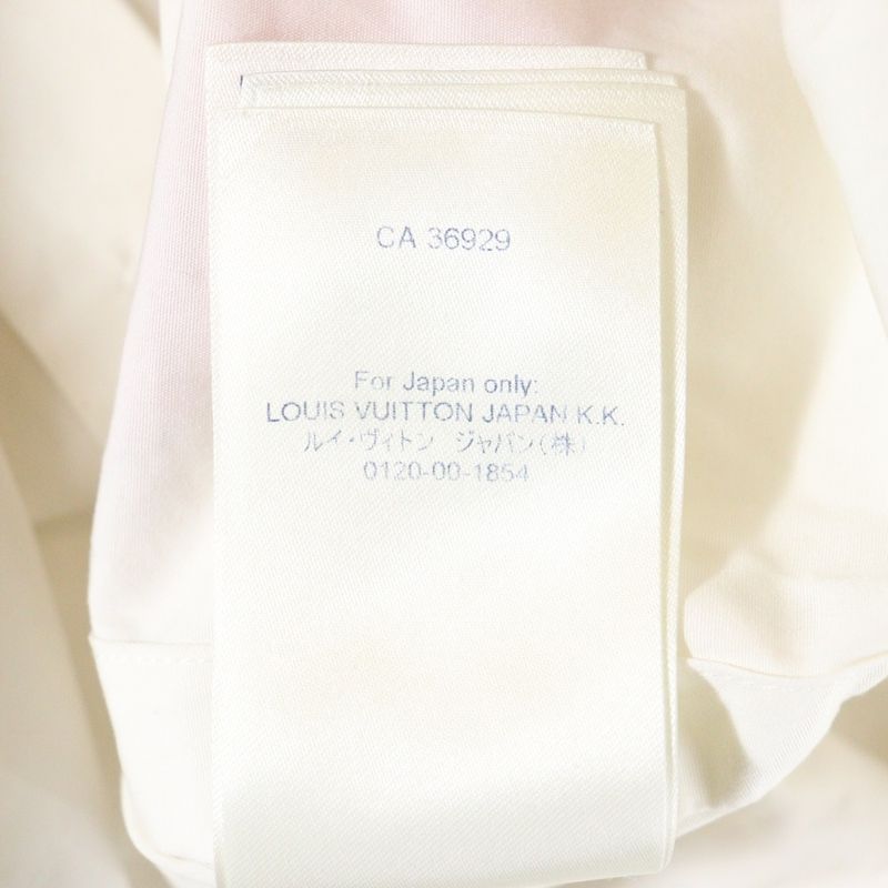 Louis Vuitton 21AW End Goal Printed Shirt Long Sleeve Shirt White Rm212 AS1