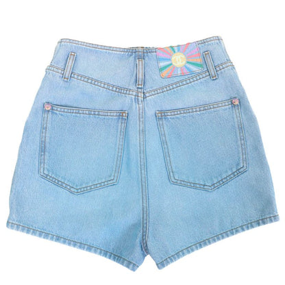 CHANEL 24SS 24C P76403 Cotton Rhinestone Coco Button Coco Mark Patch Denim