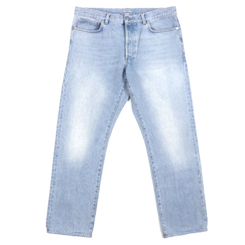  DIOR Homme 24SS 313d014k360x Regular Button Fly Leather Patched Denim Pants