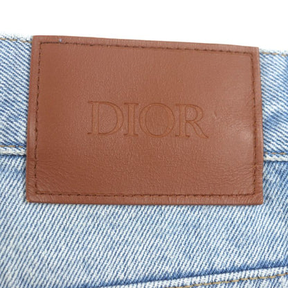  DIOR Homme 24SS 313d014k360x Regular Button Fly Leather Patched Denim Pants