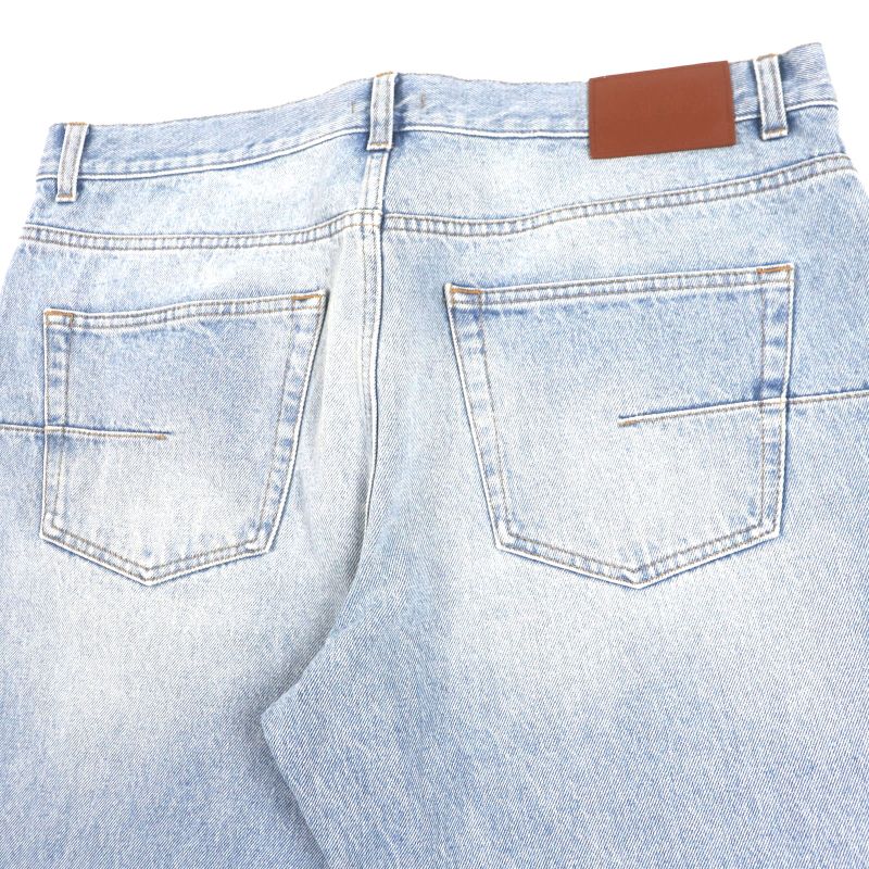  DIOR Homme 24SS 313d014k360x Regular Button Fly Leather Patched Denim Pants